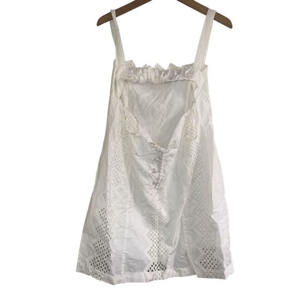 ✨FREE PEOPLE Vanda Cotton Mini Sz Medium Dress✨ - Picture 7 of 13